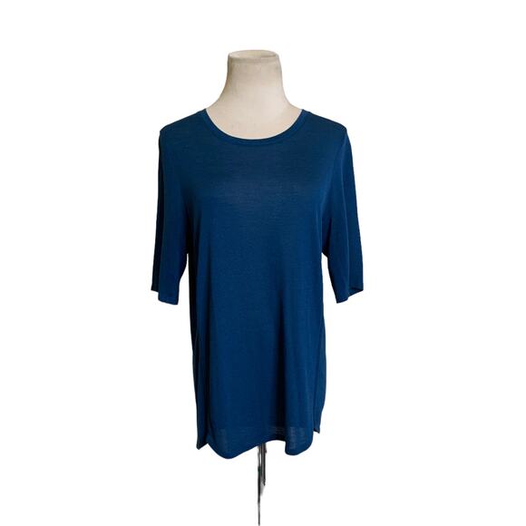 Vince. blue teal crew neck short sleeves size Small - Picture 1 of 12